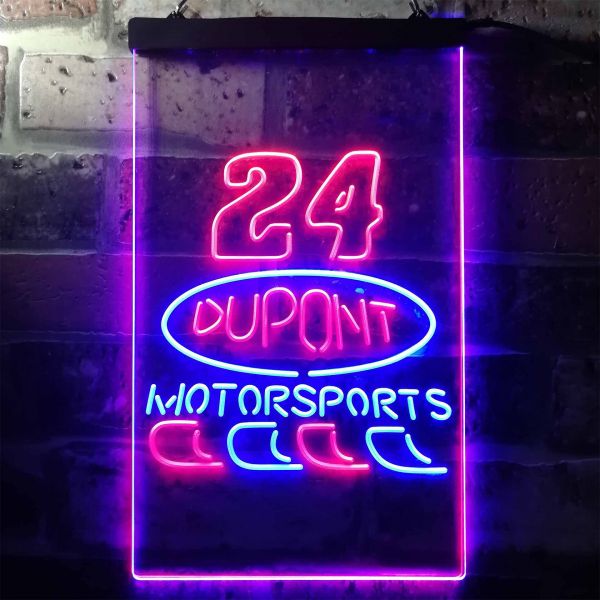 Dupont Motorsports 24 Dual LED Neon Light Sign